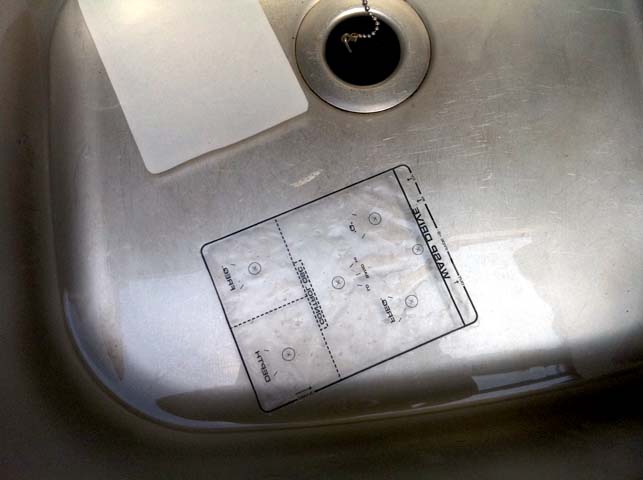 Sliding on the decal